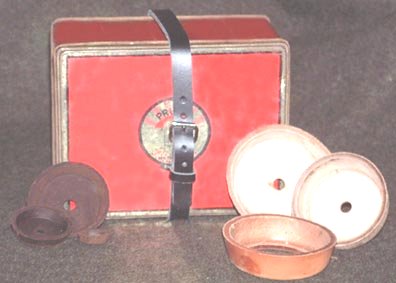 Leather cups and strap